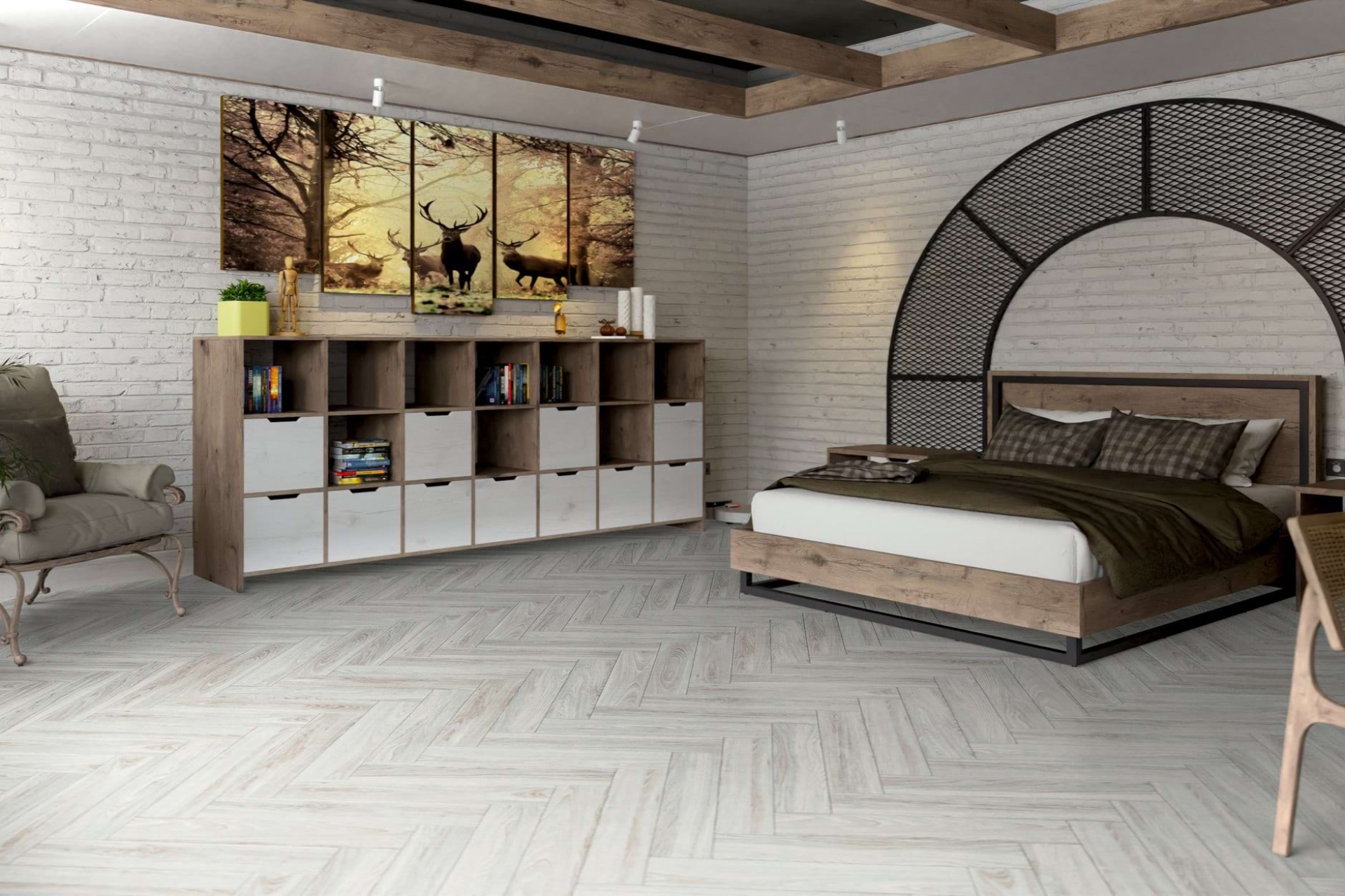 Инженерный паркет «Damy Floor» Ванильный (укладка елочкой) — купить в Саранске