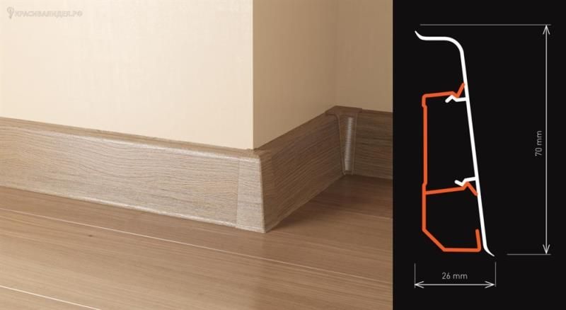 Плинтус "Arbiton" Indo Дуб Бурбон (2500*26*70 мм) — купить в Саранске